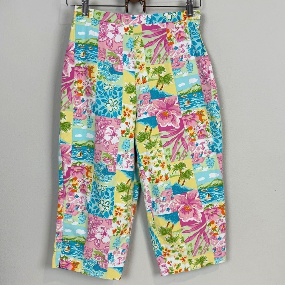Briggs Floral Hawaiian Print Capri Pants 4P